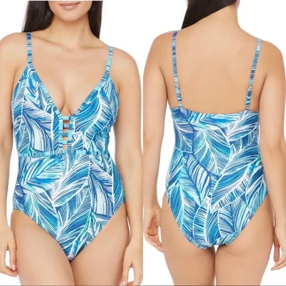 La Blanca Sketched Lace-Up One-Piece Swimsuit - Picture 12 of 12